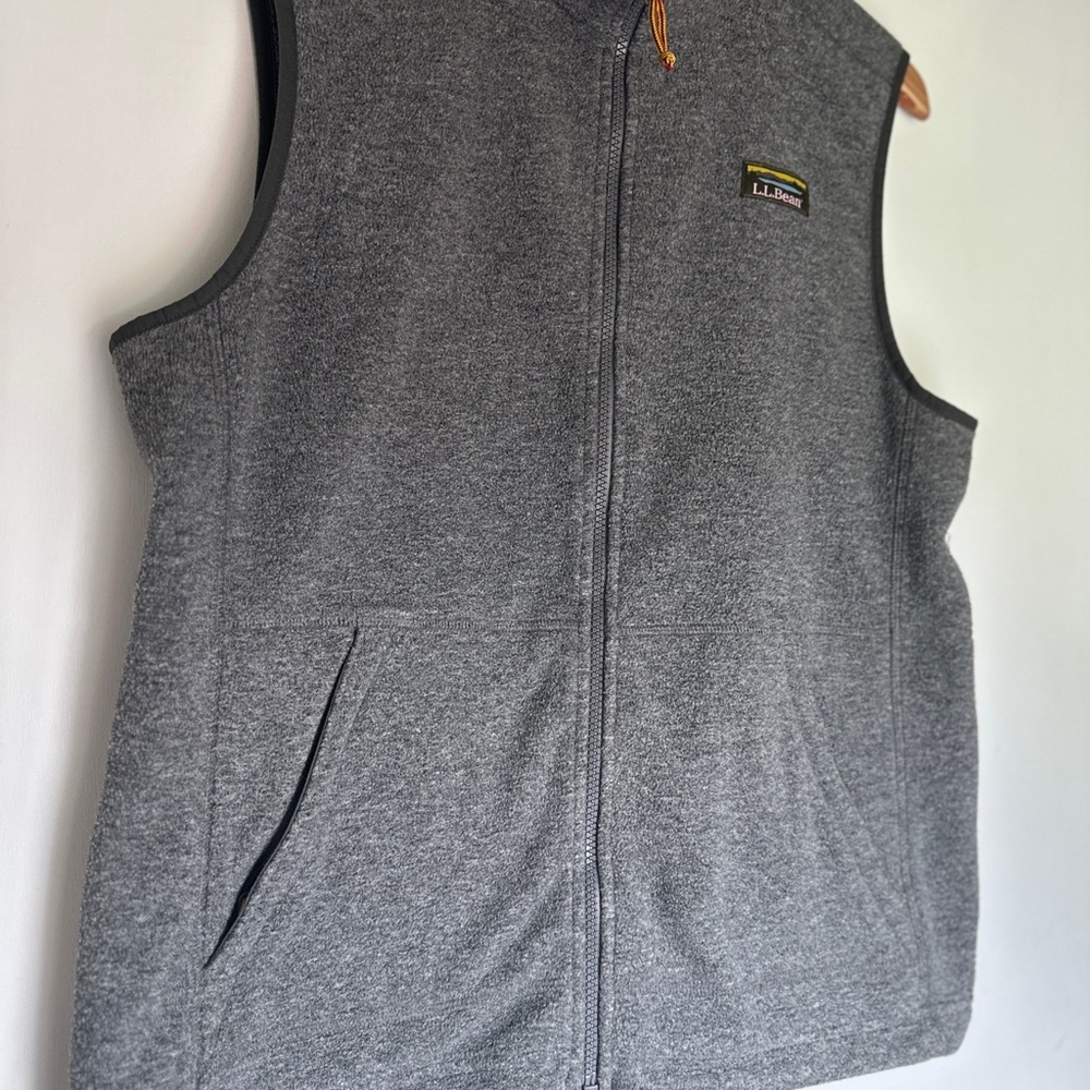 ‼️SOLD‼️L.L. Bean Charcoal Fleece Vest